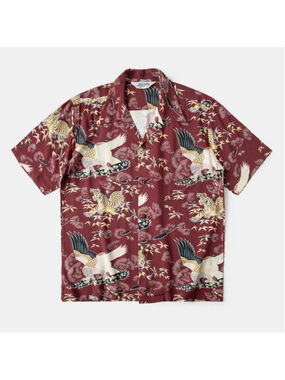 NON STOCK Vintage T-Shirt Print Shirt Men's Short Sleeve Shirt Cuban XL